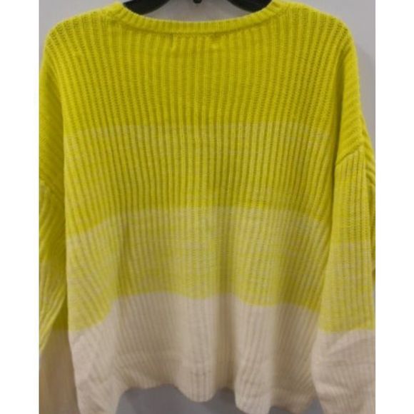 No Comment 2X Wild Lime/White Ombre Sweater - Picture 2 of 3